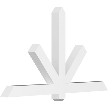 Ekena Millwork Kennewick Architectural Grade PVC Gable Bracket, 60"W x 35"H x 4"D x 4"F, 14/12 Pitch GBP060X35X0404KEN00